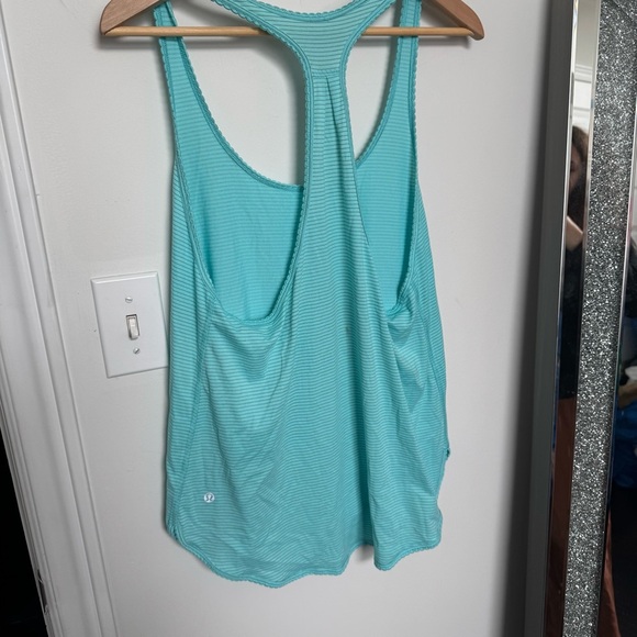 Lululemon Teal Racerback Tank Top | Lightweight Striped Athletic Wear 10 - Picture 3 of 4